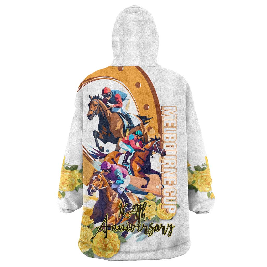 Melbourne Cup Australia Wearable Blanket Hoodie Horse Racing Happy 164th Anniversary - Vibe Hoodie Shop