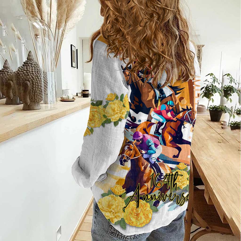 Melbourne Cup Australia Women Casual Shirt Horse Racing Happy 164th Anniversary - Vibe Hoodie Shop