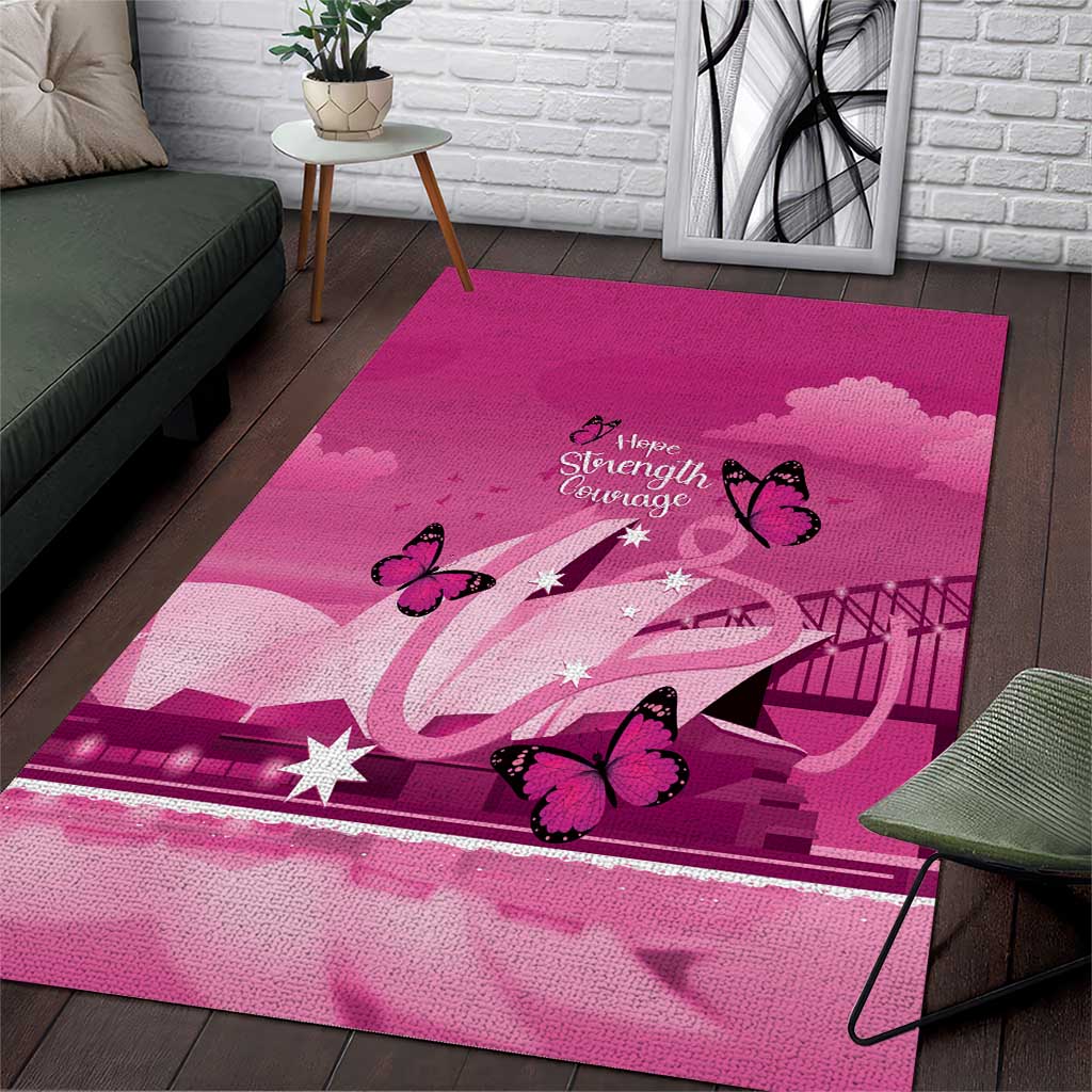 Australia Breast Cancer Awareness Area Rug Sydney Opera House Butterfly Pink Ribbon - Vibe Hoodie