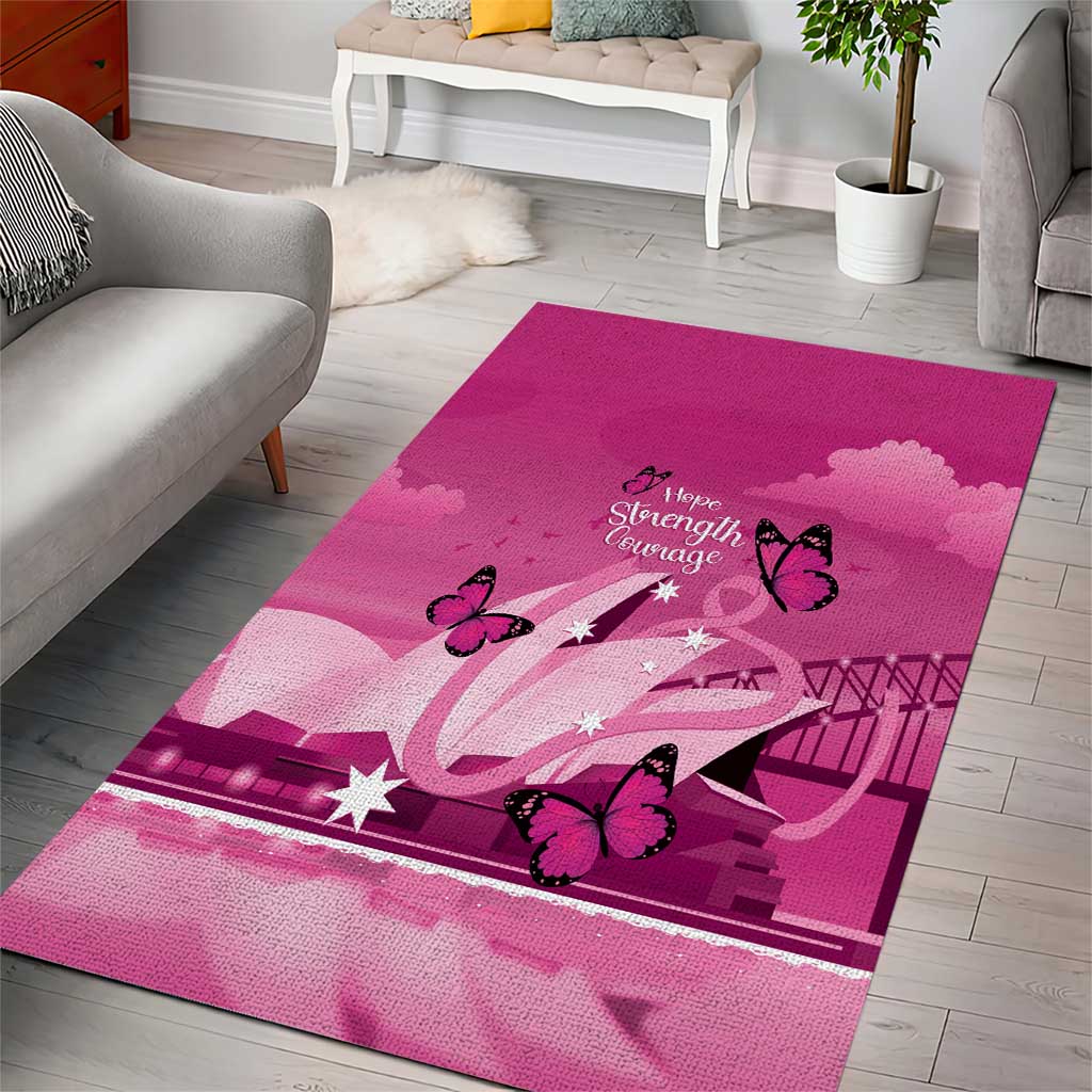 Australia Breast Cancer Awareness Area Rug Sydney Opera House Butterfly Pink Ribbon - Vibe Hoodie