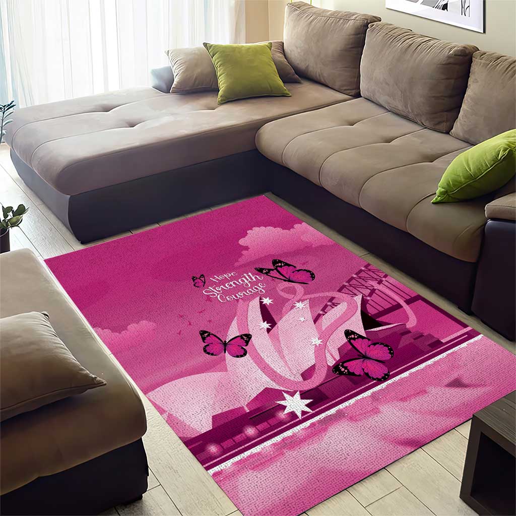 Australia Breast Cancer Awareness Area Rug Sydney Opera House Butterfly Pink Ribbon - Vibe Hoodie