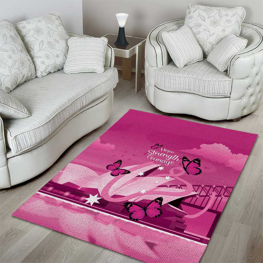 Australia Breast Cancer Awareness Area Rug Sydney Opera House Butterfly Pink Ribbon - Vibe Hoodie
