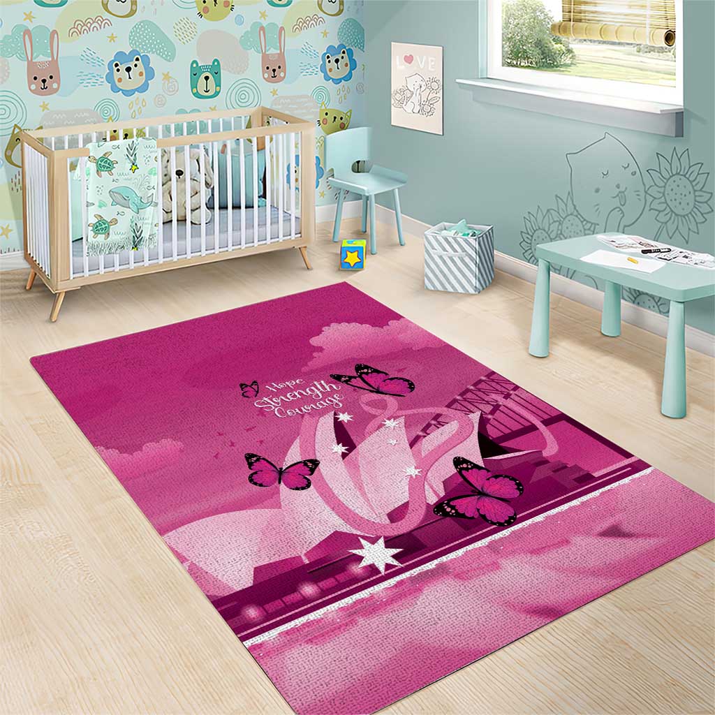 Australia Breast Cancer Awareness Area Rug Sydney Opera House Butterfly Pink Ribbon - Vibe Hoodie