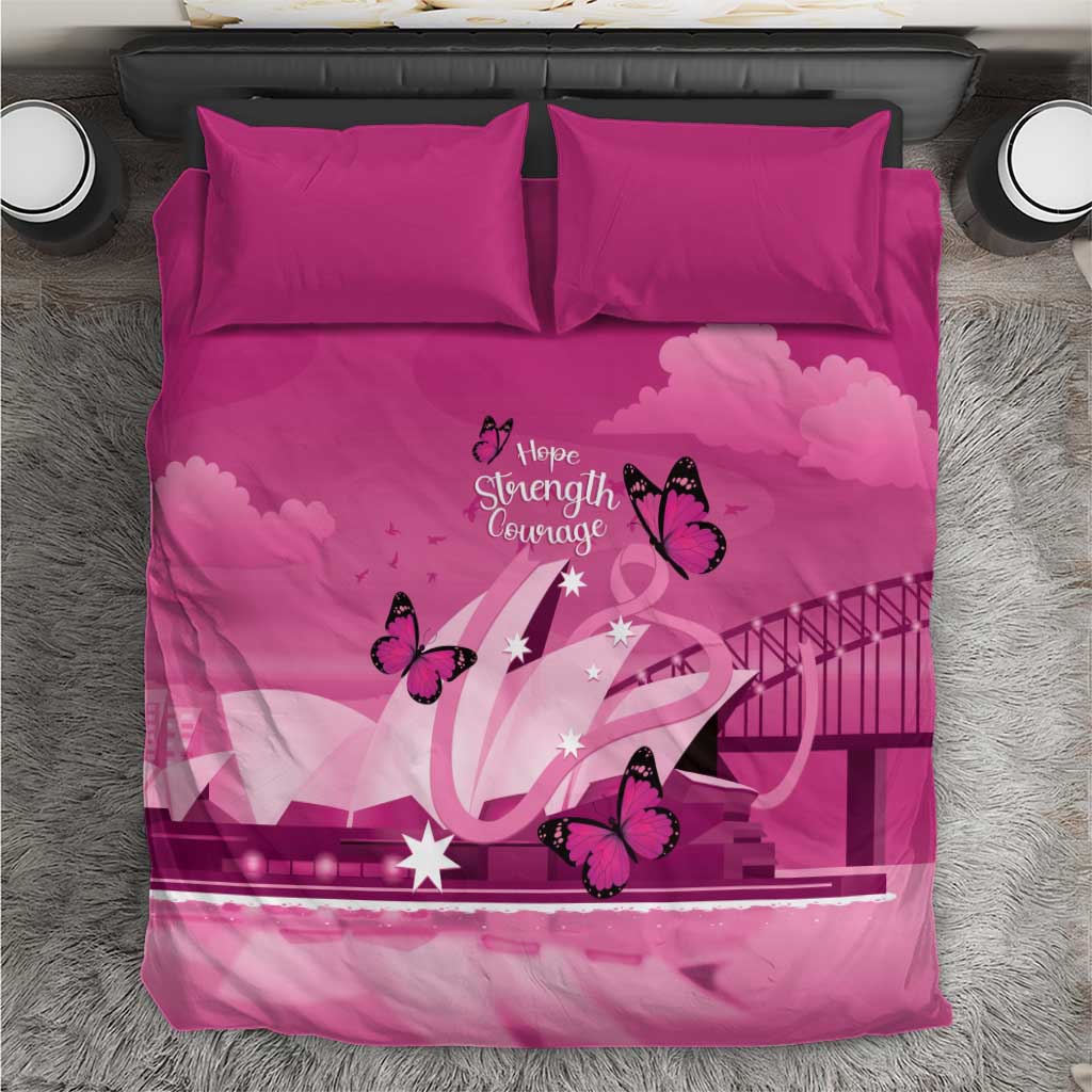 Australia Breast Cancer Awareness Bedding Set Sydney Opera House Butterfly Pink Ribbon - Vibe Hoodie