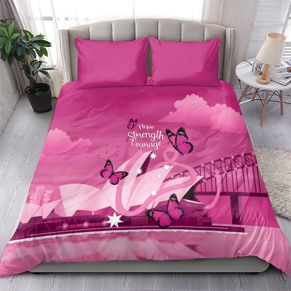 Australia Breast Cancer Awareness Bedding Set Sydney Opera House Butterfly Pink Ribbon - Vibe Hoodie