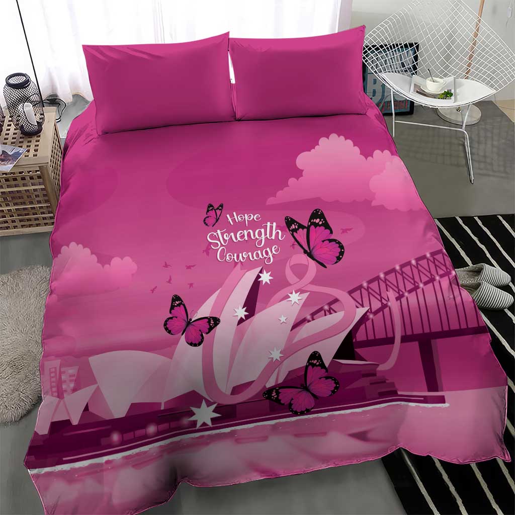 Australia Breast Cancer Awareness Bedding Set Sydney Opera House Butterfly Pink Ribbon - Vibe Hoodie