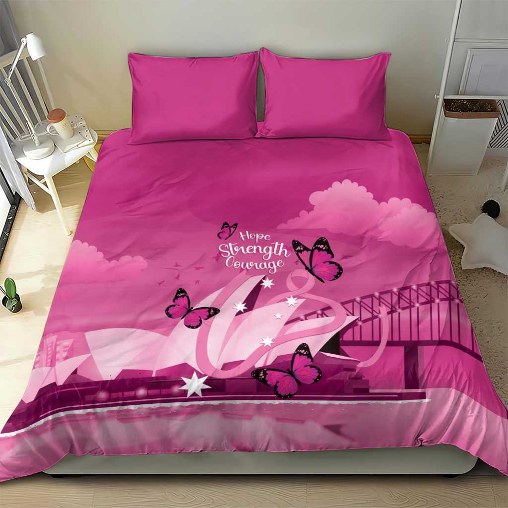Australia Breast Cancer Awareness Bedding Set Sydney Opera House Butterfly Pink Ribbon - Vibe Hoodie