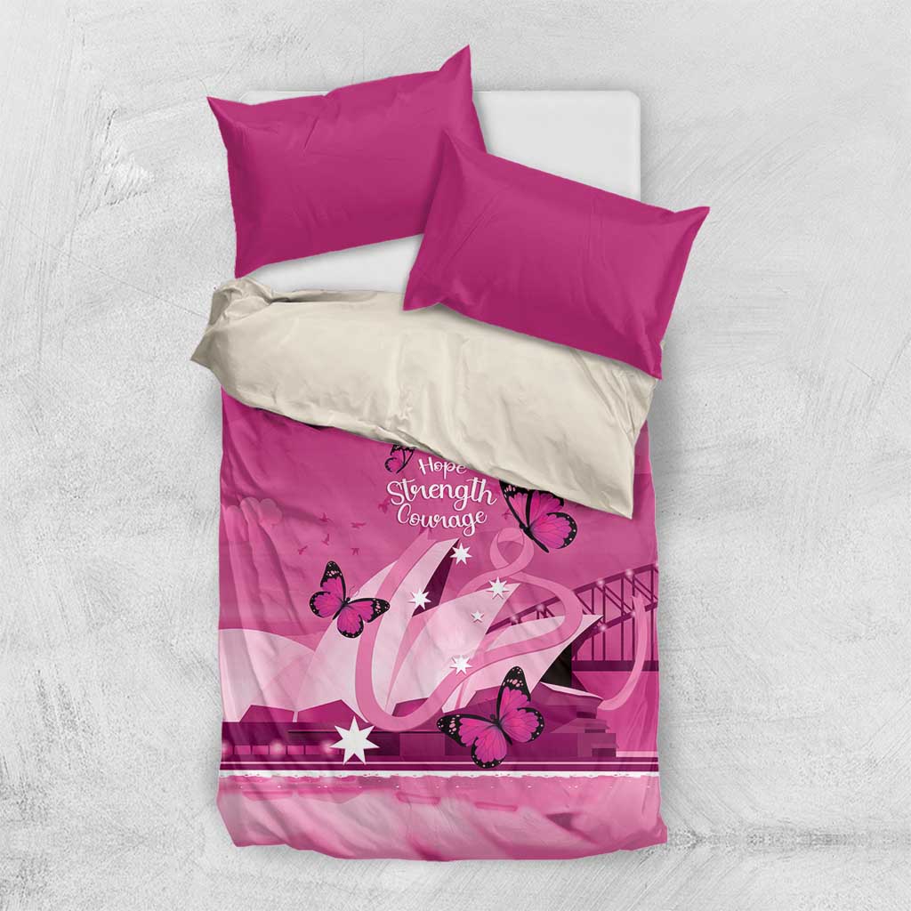 Australia Breast Cancer Awareness Bedding Set Sydney Opera House Butterfly Pink Ribbon - Vibe Hoodie