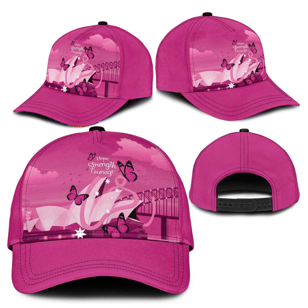Australia Breast Cancer Awareness Classic Cap Sydney Opera House Butterfly Pink Ribbon - Vibe Hoodie