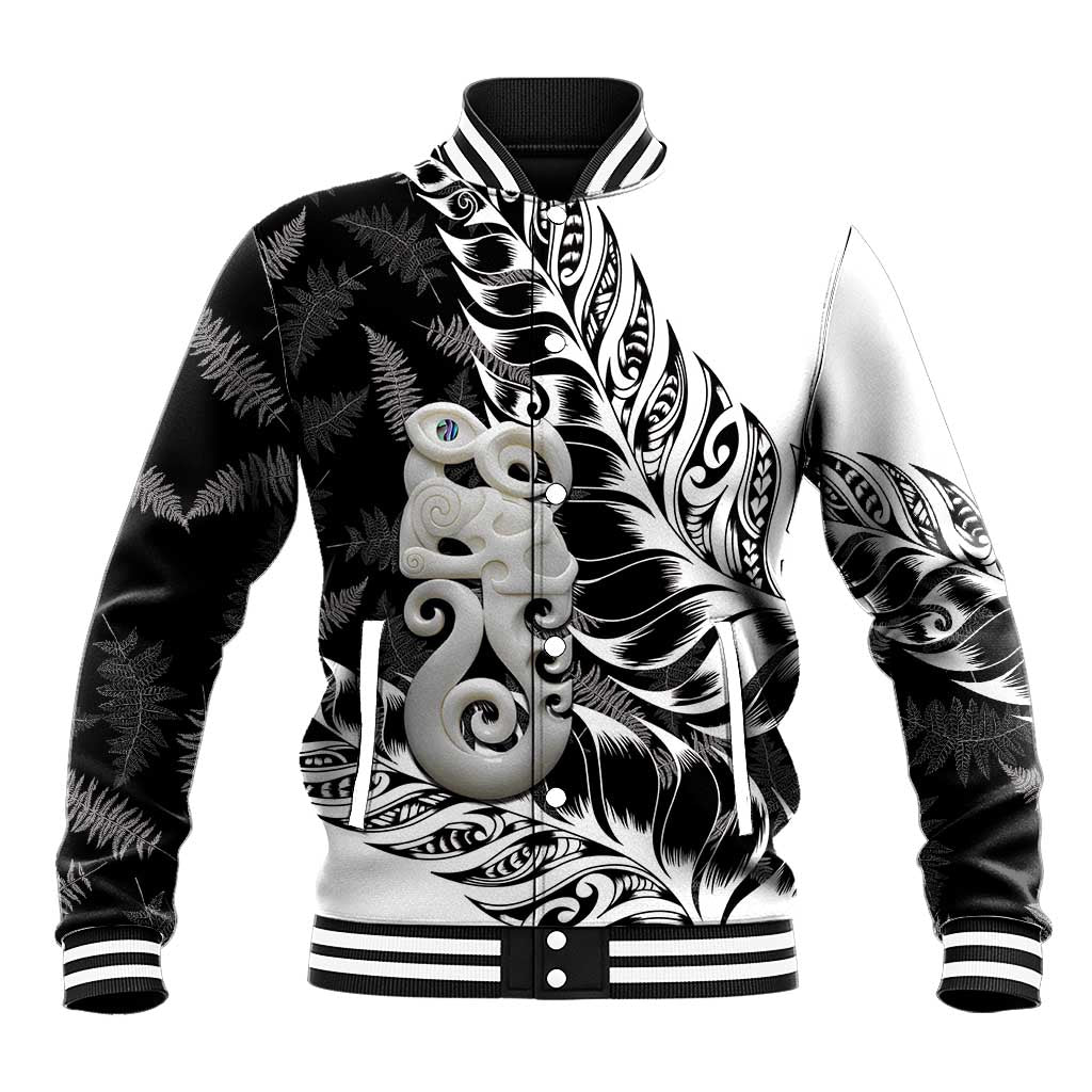 Aotearoa Manaia NZ Maori Silver Fern Baseball Jacket - Vibe Hoodie Shop