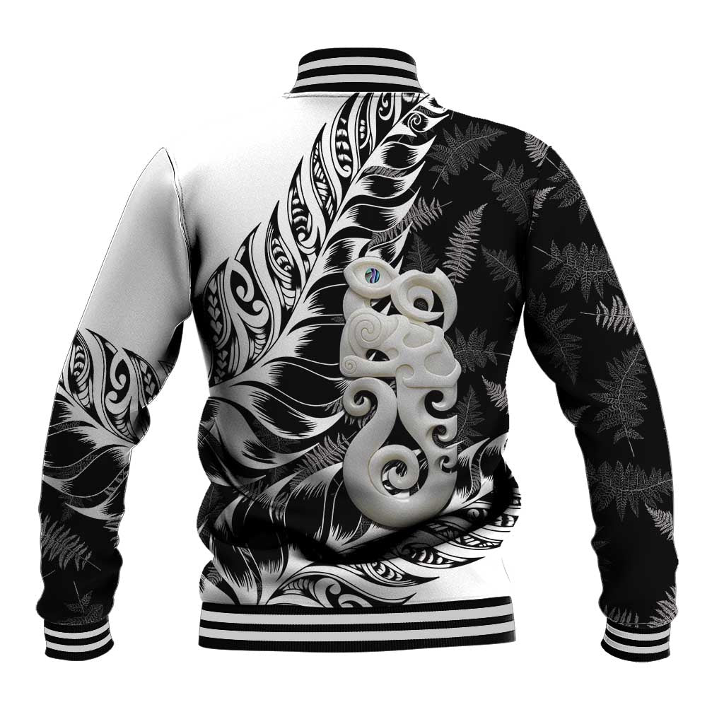 Aotearoa Manaia NZ Maori Silver Fern Baseball Jacket - Vibe Hoodie Shop