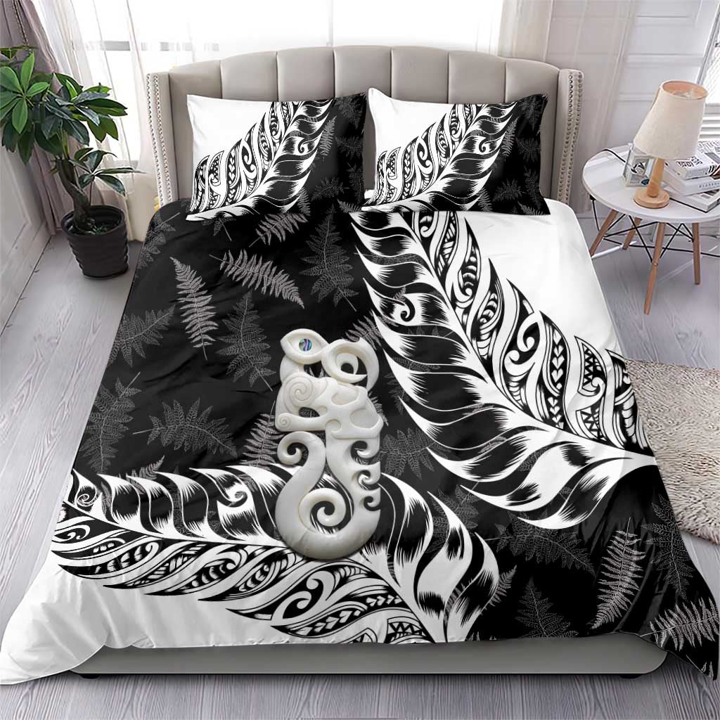 Aotearoa Manaia NZ Maori Silver Fern Bedding Set - Vibe Hoodie Shop