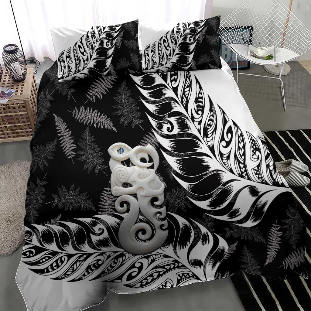 Aotearoa Manaia NZ Maori Silver Fern Bedding Set - Vibe Hoodie Shop