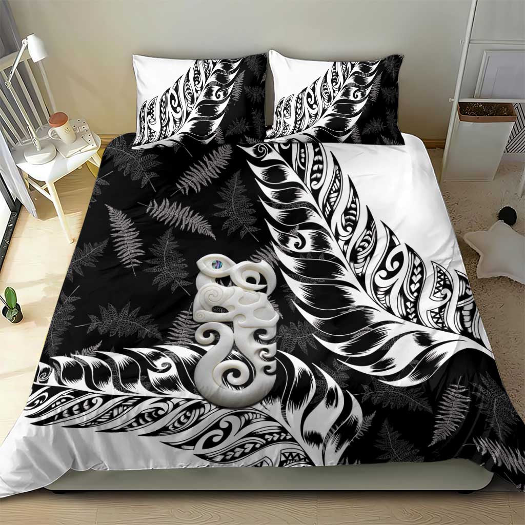 Aotearoa Manaia NZ Maori Silver Fern Bedding Set - Vibe Hoodie Shop