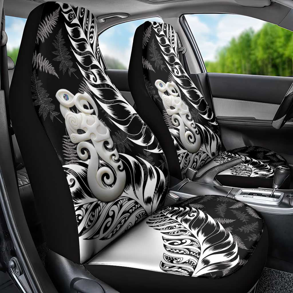 Aotearoa Manaia NZ Maori Silver Fern Car Seat Cover - Vibe Hoodie Shop