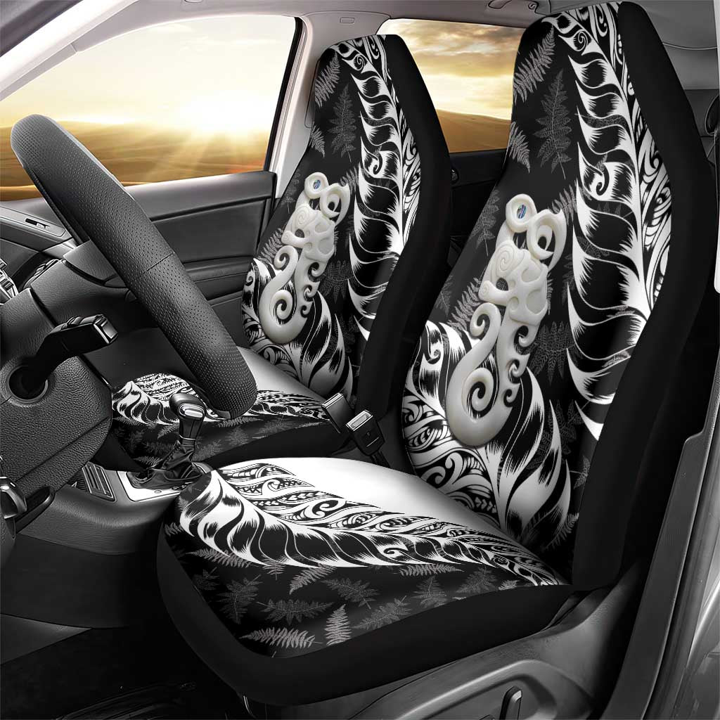 Aotearoa Manaia NZ Maori Silver Fern Car Seat Cover - Vibe Hoodie Shop