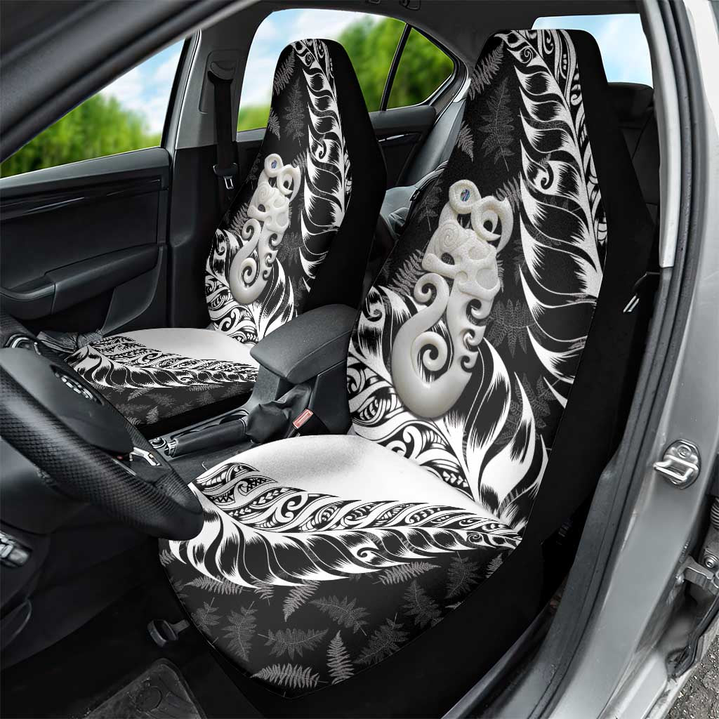 Aotearoa Manaia NZ Maori Silver Fern Car Seat Cover - Vibe Hoodie Shop