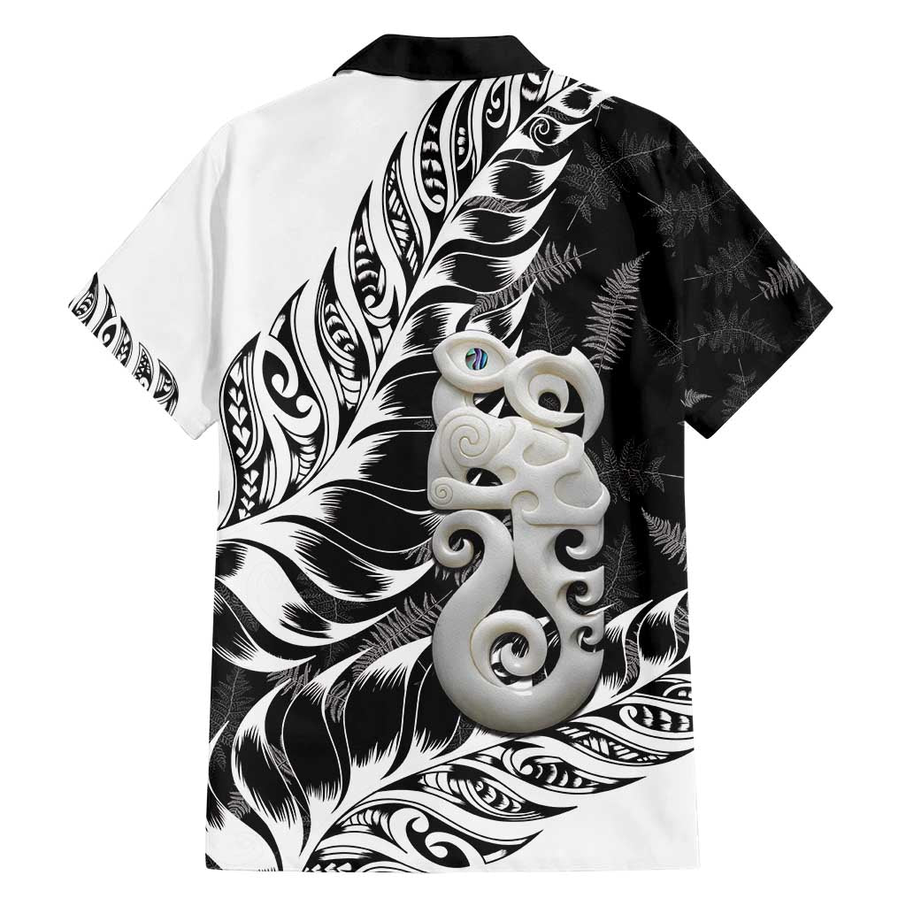 Aotearoa Manaia NZ Maori Silver Fern Family Matching Long Sleeve Bodycon Dress and Hawaiian Shirt