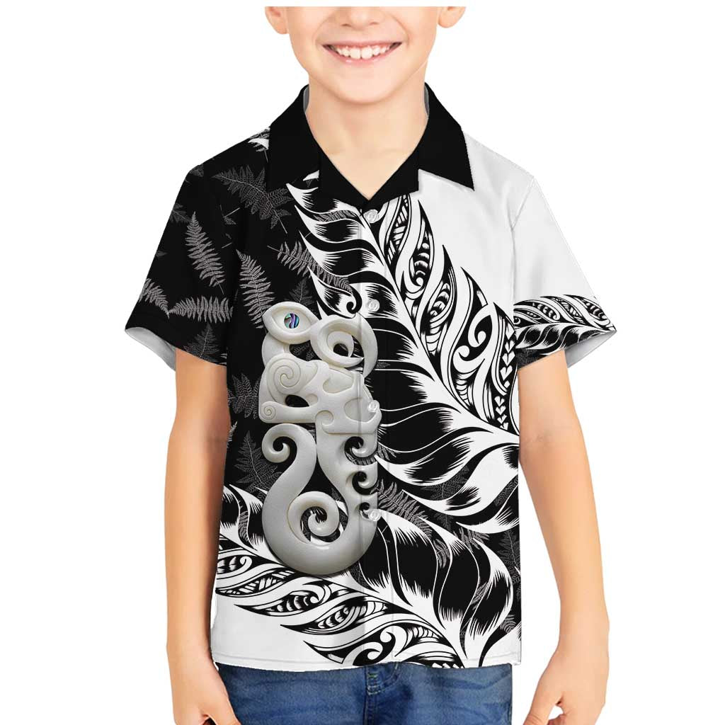 Aotearoa Manaia NZ Maori Silver Fern Family Matching Mermaid Dress and Hawaiian Shirt