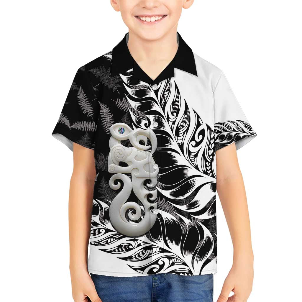 Aotearoa Manaia NZ Maori Silver Fern Family Matching Puletasi and Hawaiian Shirt