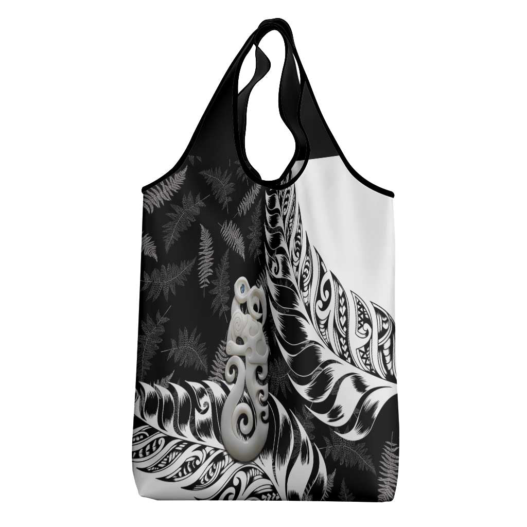 Aotearoa Manaia NZ Maori Silver Fern Grocery Bag