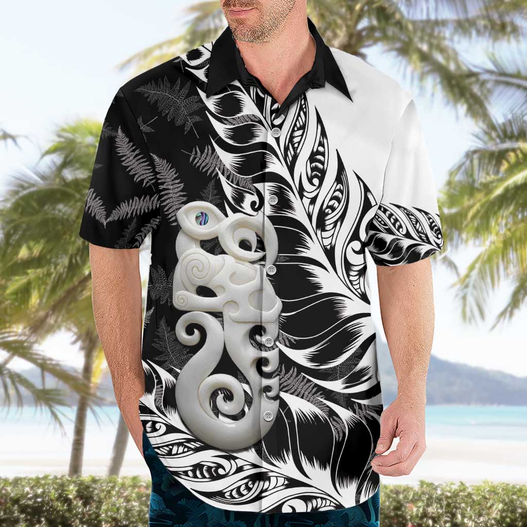 Aotearoa Manaia NZ Maori Silver Fern Hawaiian Shirt - Vibe Hoodie Shop