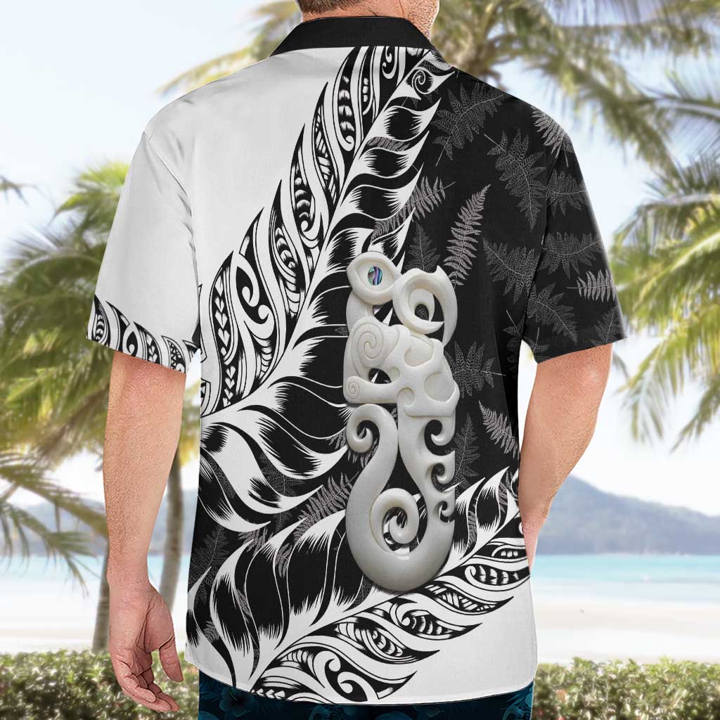 Aotearoa Manaia NZ Maori Silver Fern Hawaiian Shirt - Vibe Hoodie Shop