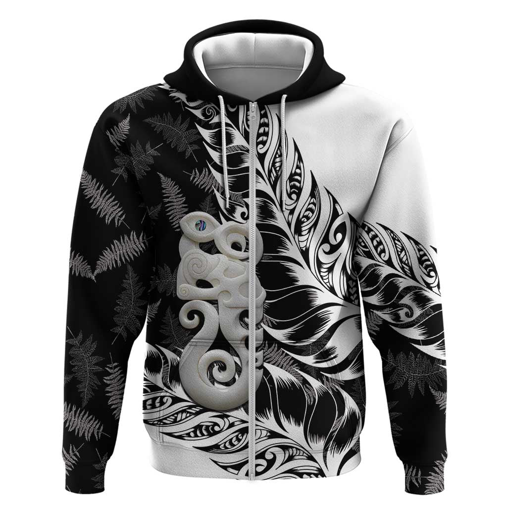 Aotearoa Manaia NZ Maori Silver Fern Hoodie - Vibe Hoodie Shop