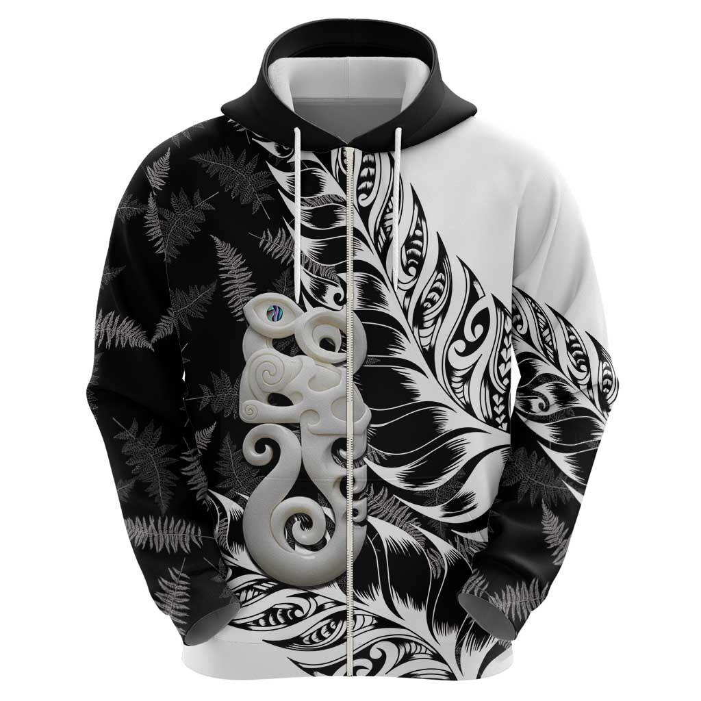 Aotearoa Manaia NZ Maori Silver Fern Hoodie - Vibe Hoodie Shop