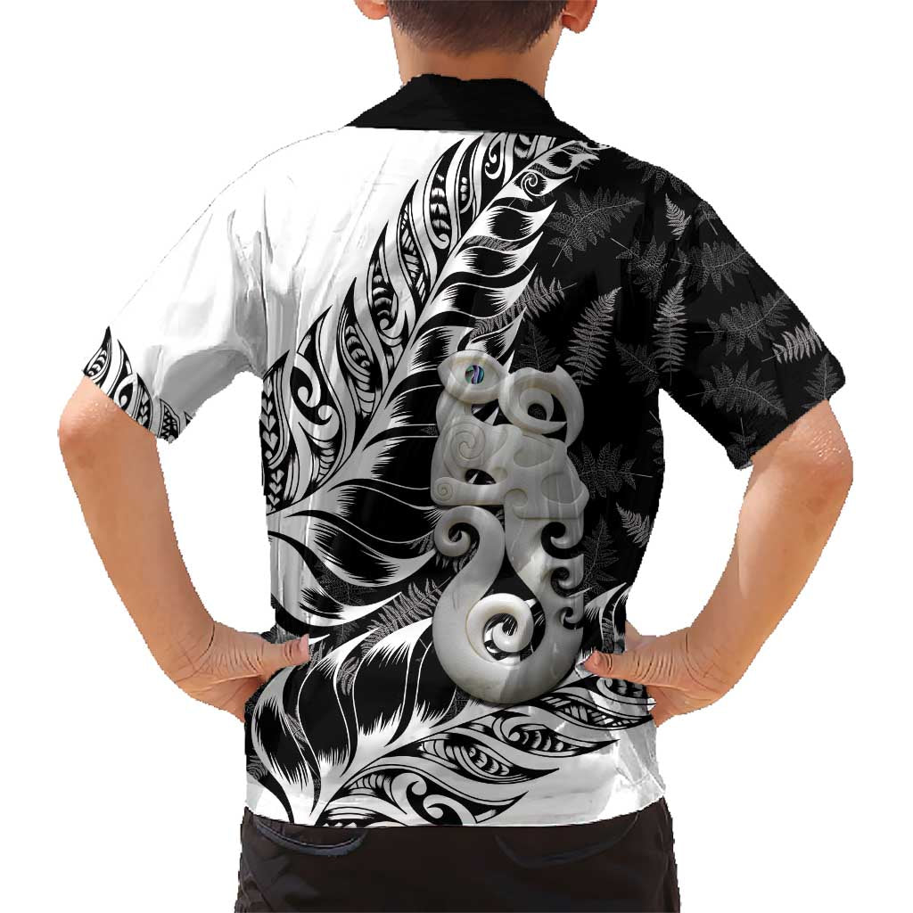 Aotearoa Manaia NZ Maori Silver Fern Kid Hawaiian Shirt