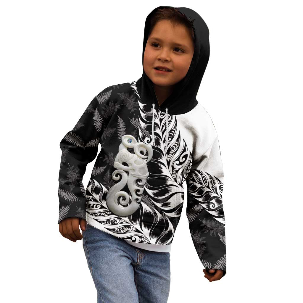 Aotearoa Manaia NZ Maori Silver Fern Kid Hoodie - Vibe Hoodie Shop