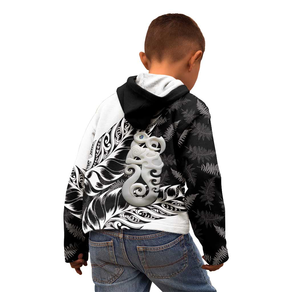 Aotearoa Manaia NZ Maori Silver Fern Kid Hoodie - Vibe Hoodie Shop