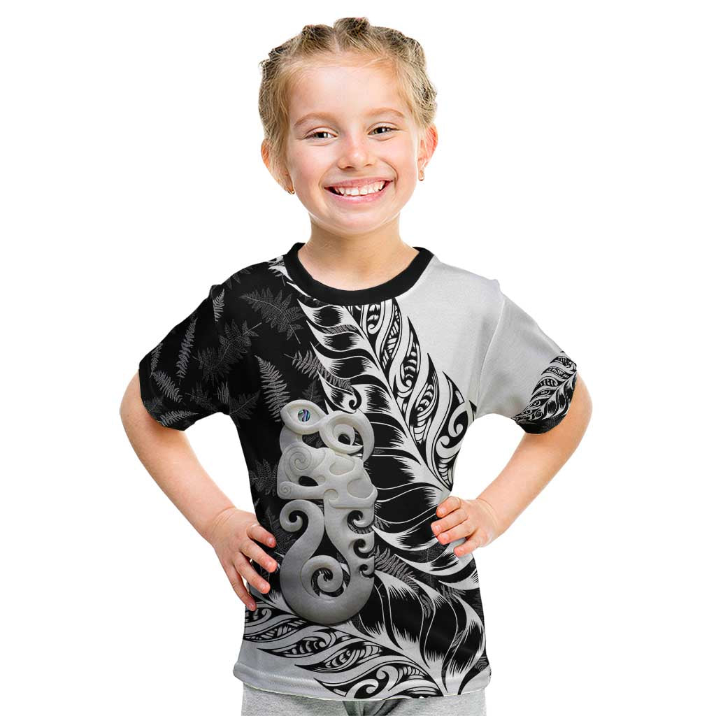 Aotearoa Manaia NZ Maori Silver Fern Kid T Shirt - Vibe Hoodie Shop