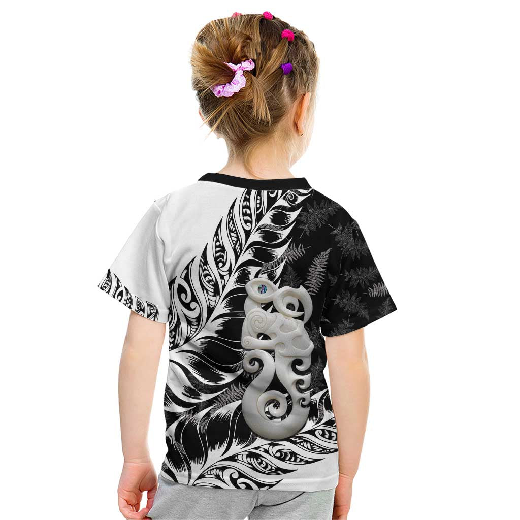 Aotearoa Manaia NZ Maori Silver Fern Kid T Shirt - Vibe Hoodie Shop