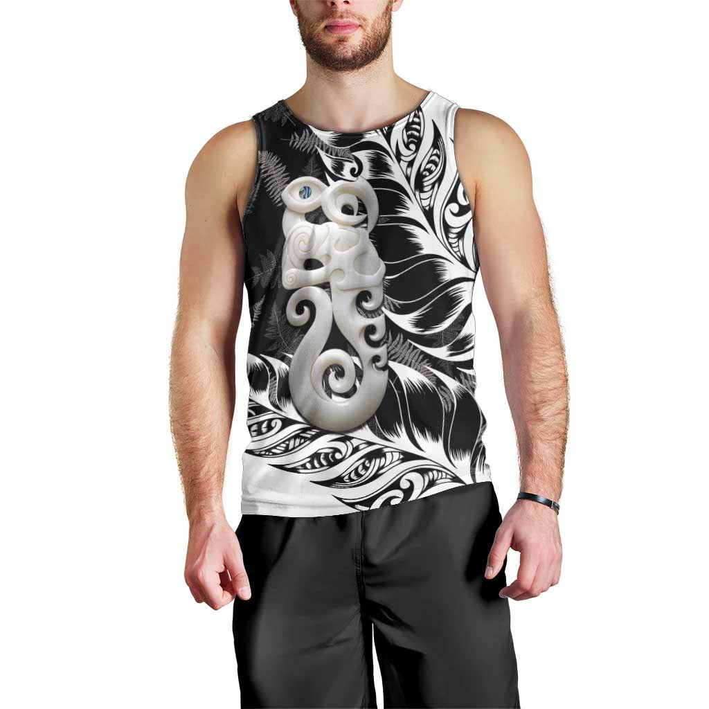 Aotearoa Manaia NZ Maori Silver Fern Men Tank Top - Vibe Hoodie Shop