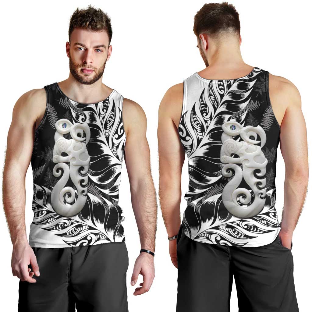 Aotearoa Manaia NZ Maori Silver Fern Men Tank Top - Vibe Hoodie Shop