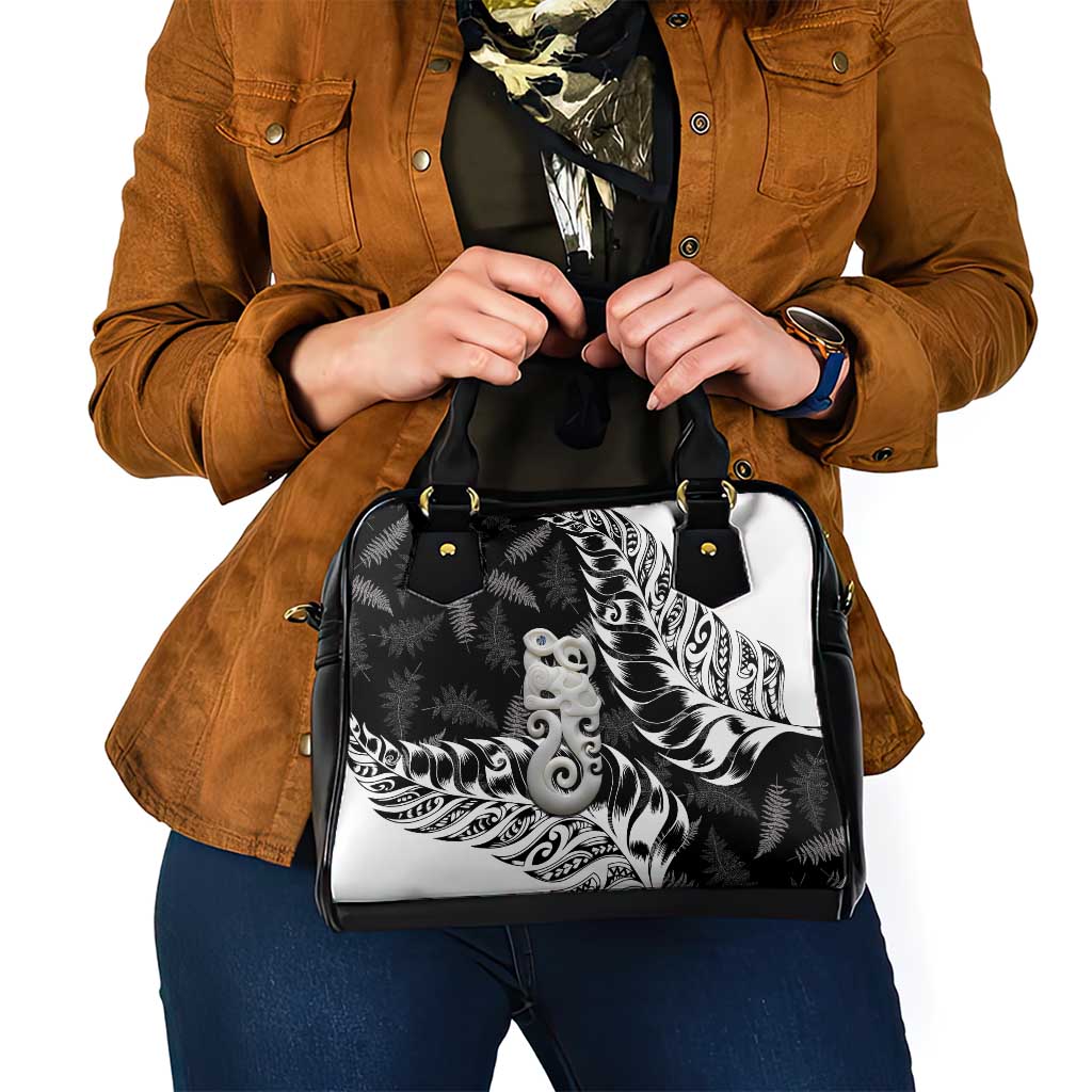 Aotearoa Manaia NZ Maori Silver Fern Shoulder Handbag - Vibe Hoodie Shop