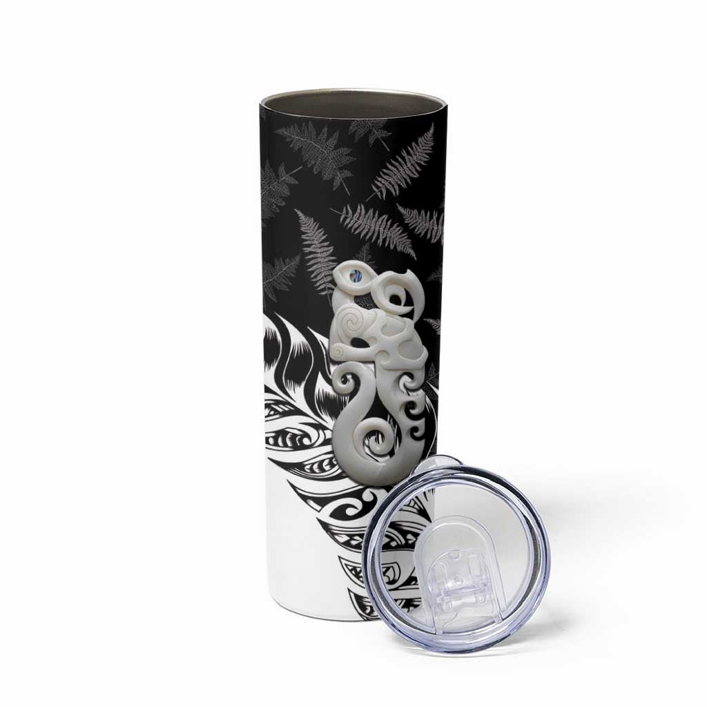 Aotearoa Manaia NZ Maori Silver Fern Skinny Tumbler