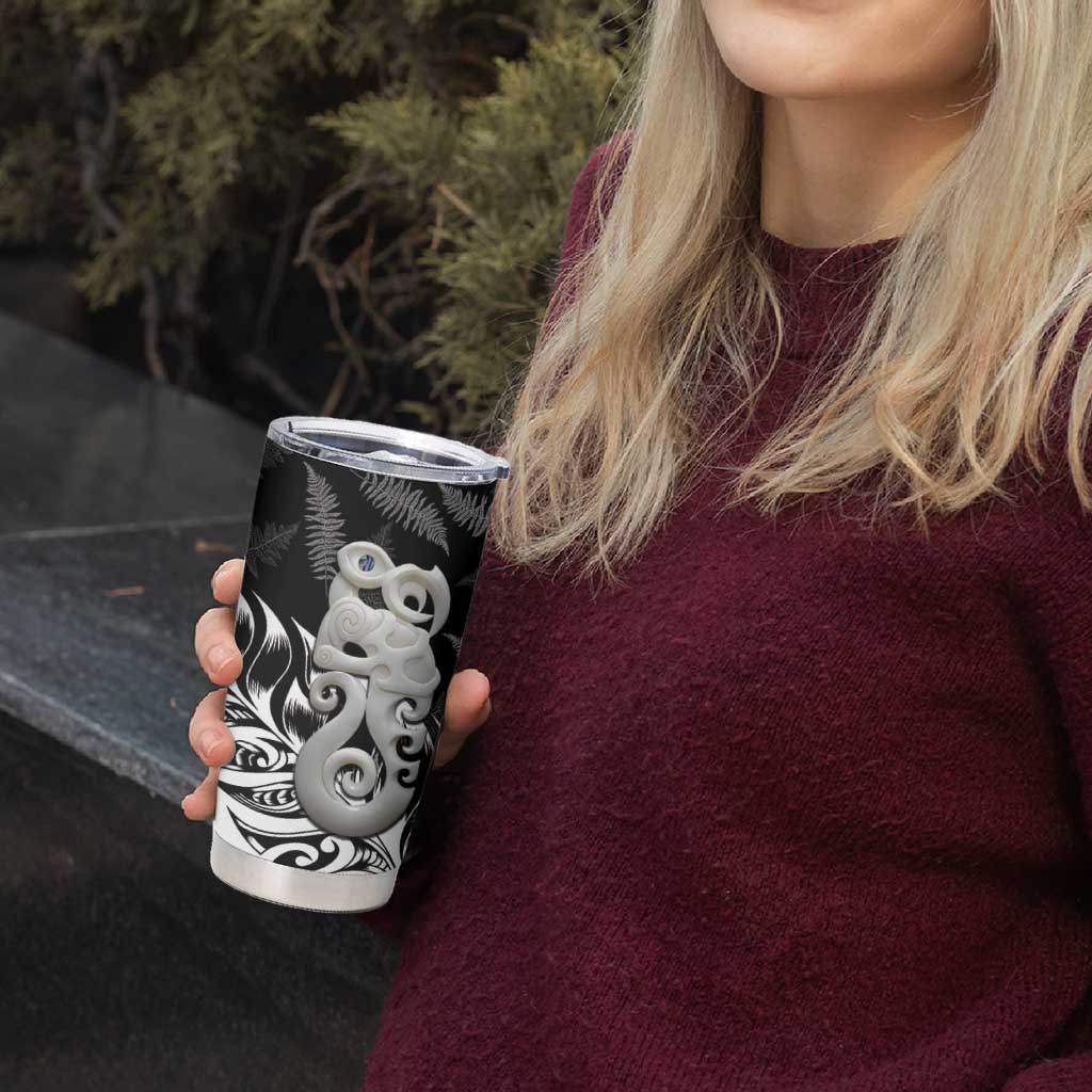 Aotearoa Manaia NZ Maori Silver Fern Tumbler Cup