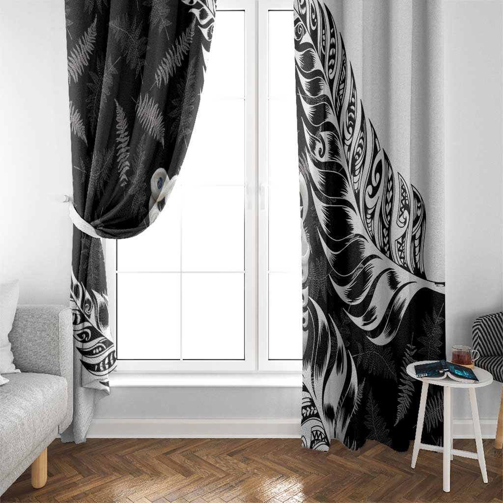 Aotearoa Manaia NZ Maori Silver Fern Window Curtain