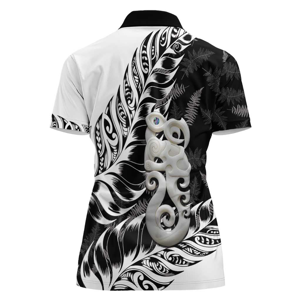 Aotearoa Manaia NZ Maori Silver Fern Women Polo Shirt - Vibe Hoodie Shop