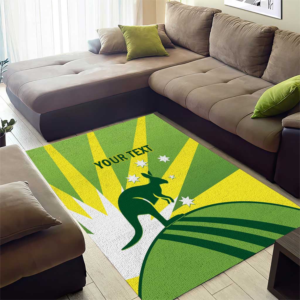 Custom Australia Cricket Area Rug Go Champions Aussies - Vibe Hoodie Shop