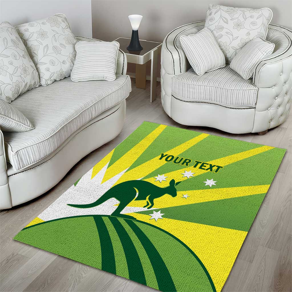 Custom Australia Cricket Area Rug Go Champions Aussies - Vibe Hoodie Shop