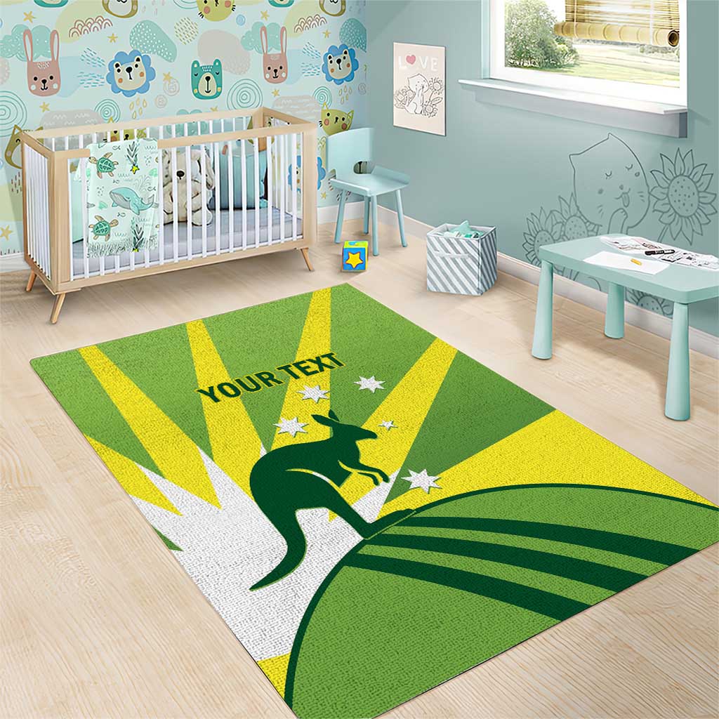 Custom Australia Cricket Area Rug Go Champions Aussies - Vibe Hoodie Shop