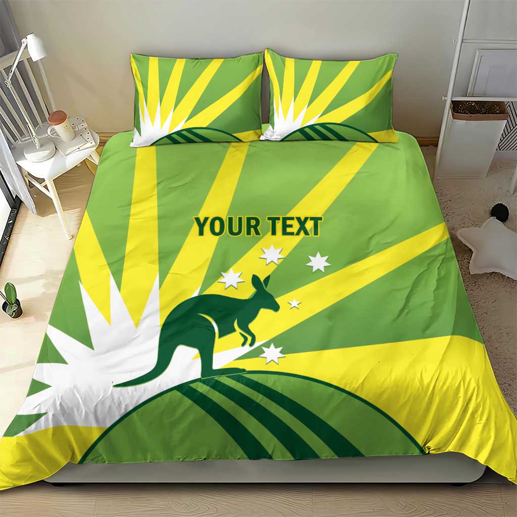 Custom Australia Cricket Bedding Set Go Champions Aussies - Vibe Hoodie Shop