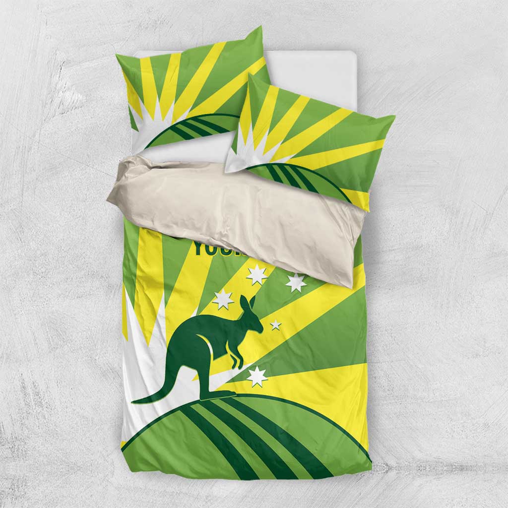 Custom Australia Cricket Bedding Set Go Champions Aussies - Vibe Hoodie Shop