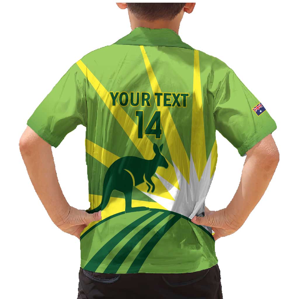 Custom Australia Cricket Family Matching Mermaid Dress and Hawaiian Shirt Go Champions Aussies