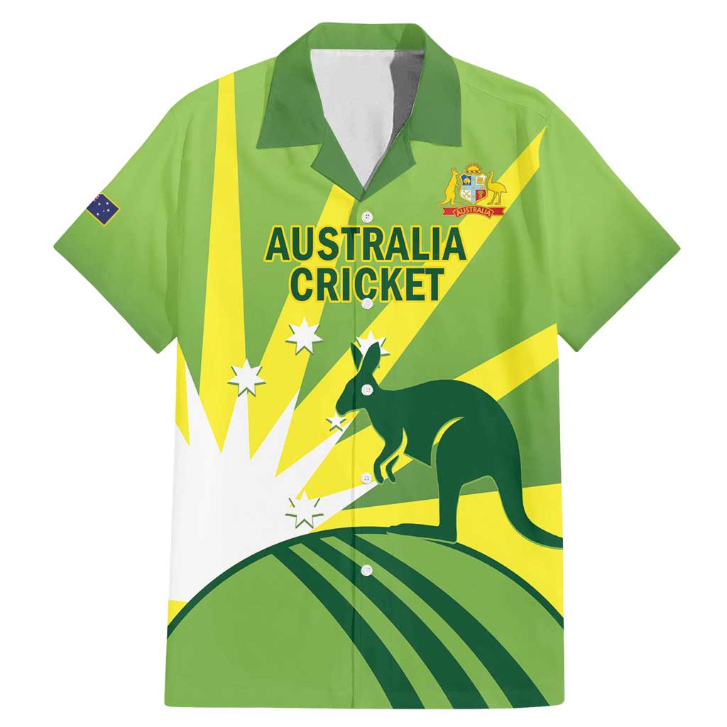 Custom Australia Cricket Family Matching Mermaid Dress and Hawaiian Shirt Go Champions Aussies