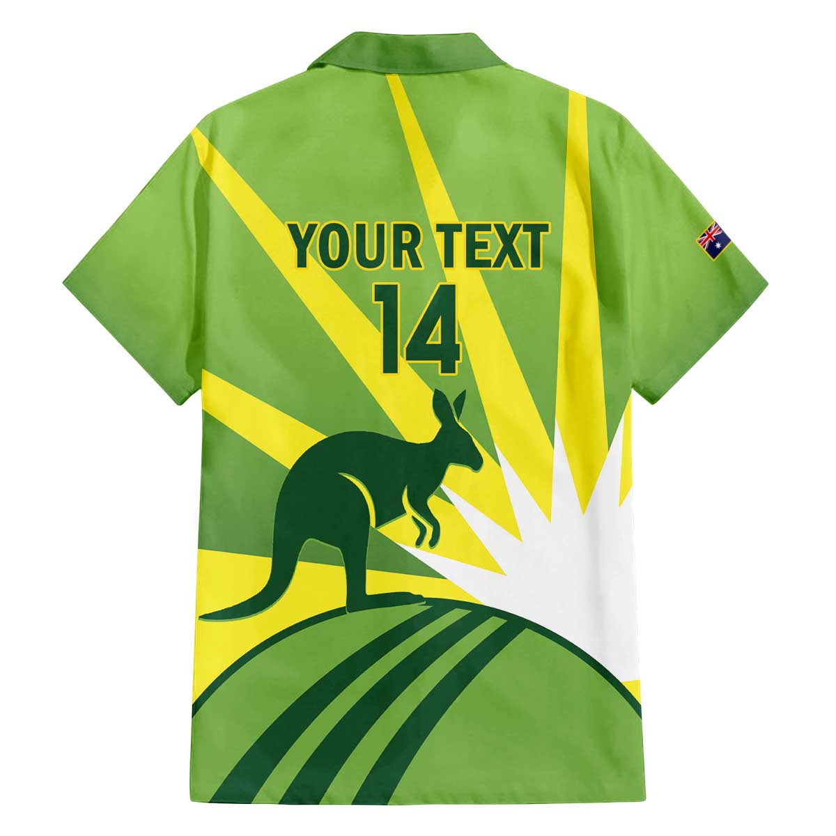 Custom Australia Cricket Family Matching Off The Shoulder Long Sleeve Dress and Hawaiian Shirt Go Champions Aussies