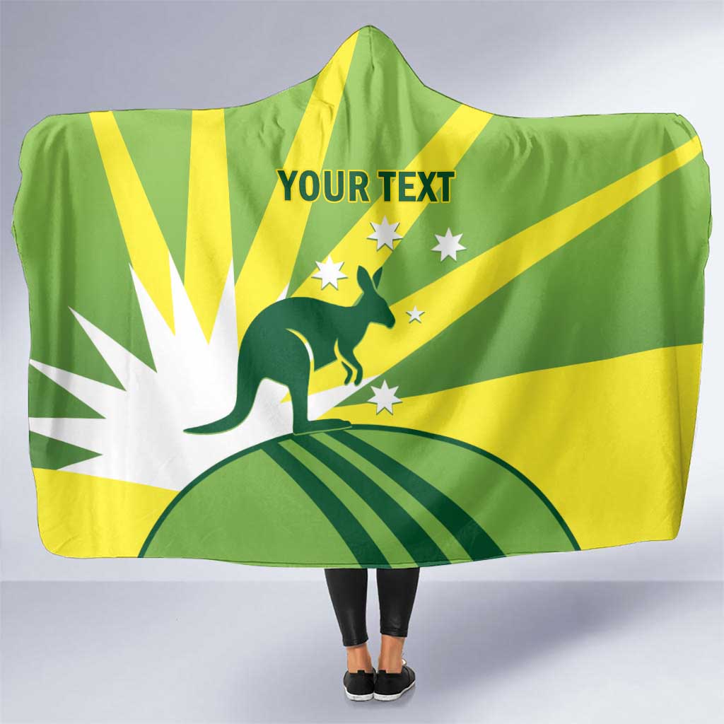 Custom Australia Cricket Hooded Blanket Go Champions Aussies